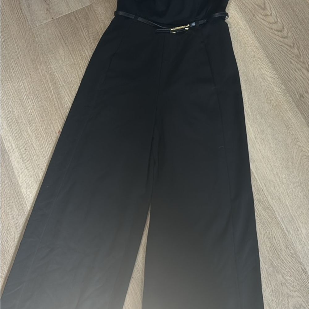 Black Halo Wide Leg Black Pants